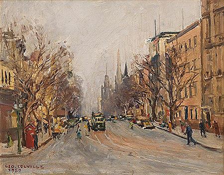 Melbourne Street Scene by George Garden Colville - Auction record, sale price, and art valuation. Compare with similar artists and explore comparable artworks.