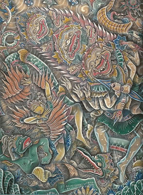 Sample artwork by Dewa Nyoman Leper (1917 - 1984), known for painting - View similar artists and auction records