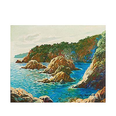 Paisaje costero by Ramon Cruz - Auction record, sale price, and art valuation. Compare with similar artists and explore comparable artworks.