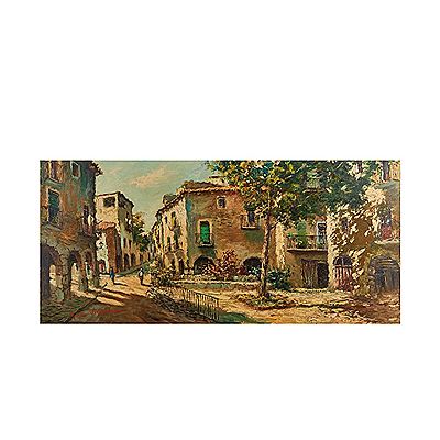 Rural landscape with figures by Mario Ginesta - Auction record, sale price, and art valuation. Compare with similar artists and explore comparable artworks.