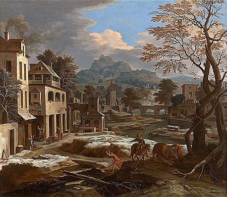 Paysage d’hiver avec un bu^cheron by Etienne Allegrain - Auction record, sale price, and art valuation. Compare with similar artists and explore comparable artworks.