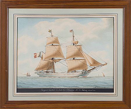 Portrait de Brick Jacques Cartier de Saint Malo Capitaine J Enguen Armateur J Blaize. 1862 by Antoine (Antoine-Mathieu) Roux II - Auction record, sale price, and art valuation. Compare with similar artists and explore comparable artworks.