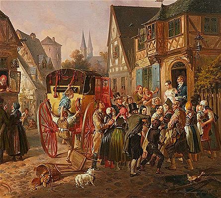 Die Brautfahrt by August Von Rentzell - Auction record, sale price, and art valuation. Compare with similar artists and explore comparable artworks.