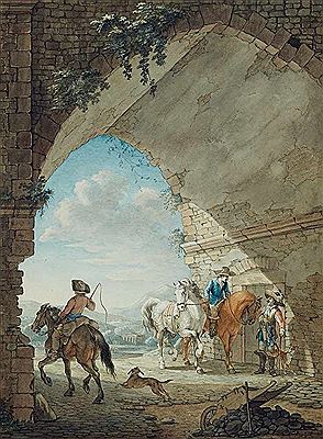 Rider under an Archway by Johann Georg Pforr - Auction record, sale price, and art valuation. Compare with similar artists and explore comparable artworks.
