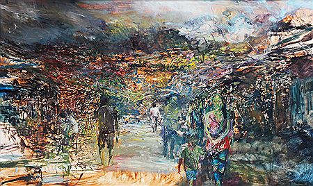 Palabas / Papasok by Buen Calubayan - Auction record, sale price, and art valuation. Compare with similar artists and explore comparable artworks.