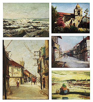 Seascape, “Elcano” San Nicholas, Street Scene, Fish Vendor AND Street Scene" (5)
