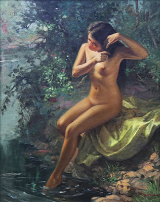 Nude by Romeo Borja Enriquez - Auction record, sale price, and art valuation. Compare with similar artists and explore comparable artworks.