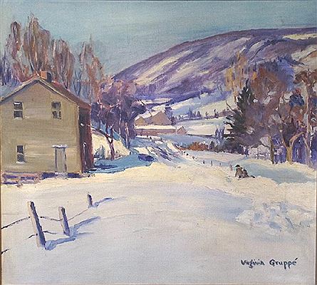 Sample artwork by Virginia Helena Gruppe (1907 - 1980), known for town-landscape, coastal and marine painting - View similar artists and auction records