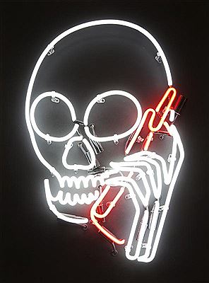 Sample artwork by Skullphone (20/21st century), known for urban art, graffiti, skull images, digital billboards - View similar artists and auction records