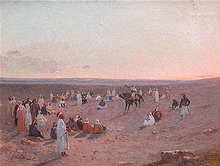 Sample artwork by Alphonse Chigot (1824 - 1917), known for motif painting, expressive depictions of military campaigns and battles - View similar artists and auction records
