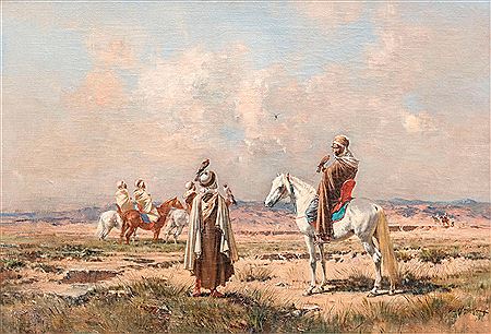 Les Fauconniers by Victor Pierre Huguet - Auction record, sale price, and art valuation. Compare with similar artists and explore comparable artworks.