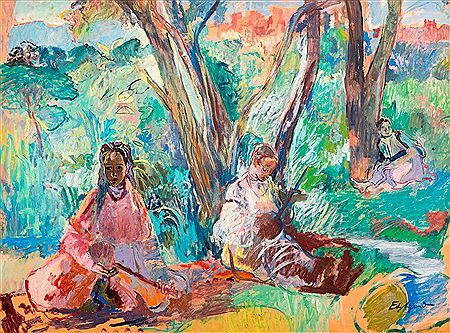 Musiciennes dans la campage
