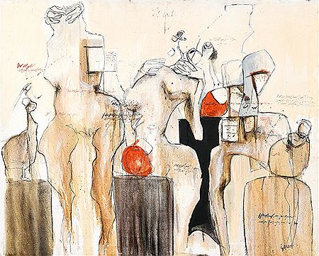 Sample artwork by Abderrahim Iqbi (Born 1971), known for painting - View similar artists and auction records
