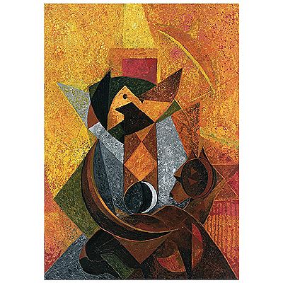 Mujer, perro, luna, de la serie Sueños kinéticos
