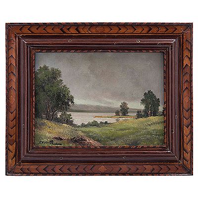PAISAJE CON UN LAGO.