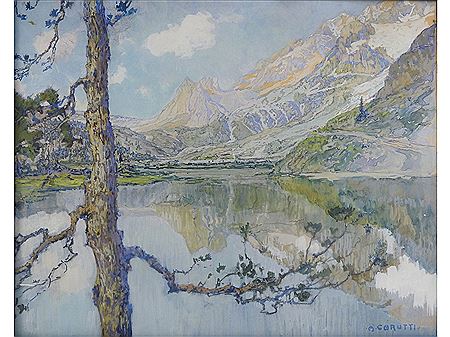 Mattino al Combal by Augusto Carutti - Auction record, sale price, and art valuation. Compare with similar artists and explore comparable artworks.
