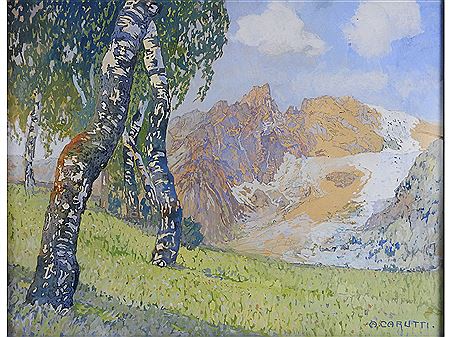 La Brenva by Augusto Carutti - Auction record, sale price, and art valuation. Compare with similar artists and explore comparable artworks.