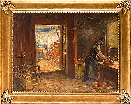 Kücheninterieur mit Blick in die Wohnstube