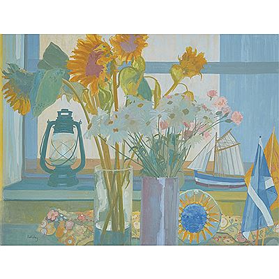 SUNFLOWERS, STUDIO WINDOW