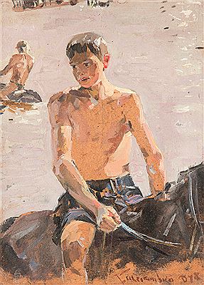 Etude préparatoire au bain des chevaux