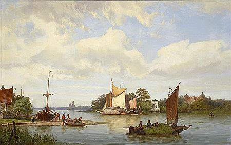 SCENE ON A DUTCH CANAL
