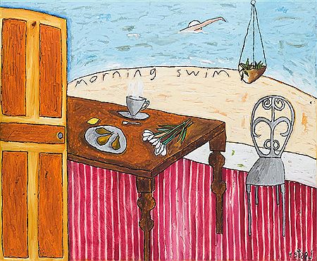 Morning Swim by Kerrie Lester - Auction record, sale price, and art valuation. Compare with similar artists and explore comparable artworks.