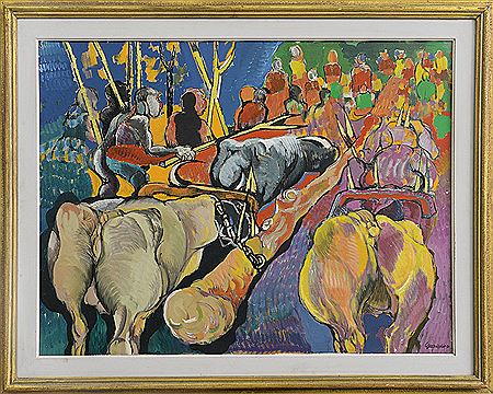 Il Maggio di Accettura, 1971 by Luigi Guerricchio - Auction record, sale price, and art valuation. Compare with similar artists and explore comparable artworks.