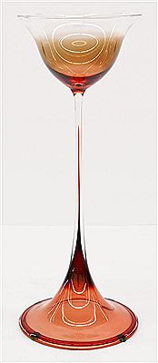 Red Tulpanglas Compote 1957
