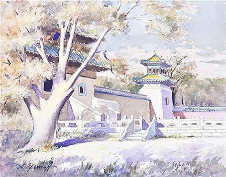 ''Pei-Hai Second Hall of the Temple of Ten Thousand Buddhas, Peking''