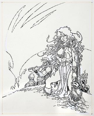 Sample artwork by Regis Loisel (Born 1951), known for comics (la quete de l'oiseau du temps) - View similar artists and auction records