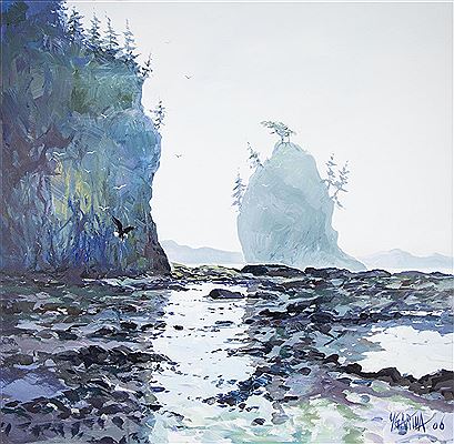 Untitled seascape and shoreline by Paul Ygartua - Auction record, sale price, and art valuation. Compare with similar artists and explore comparable artworks.