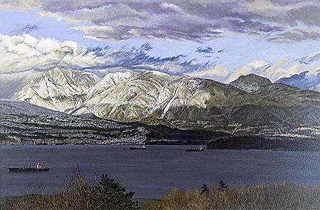 North Shore Mountains at Dusk