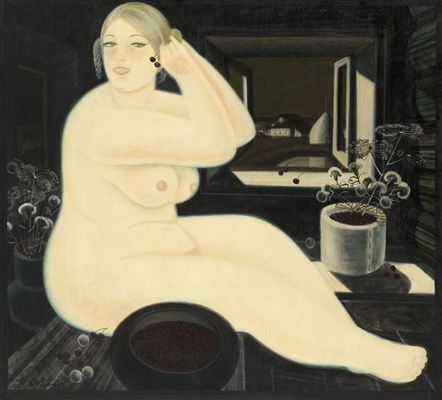 Nude with Cherries by Igor Pavlovich Obrosov - Auction record, sale price, and art valuation. Compare with similar artists and explore comparable artworks.