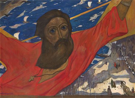 Sample artwork by Ilya Sergeevich Glazunov (1930 - 2017), known for portrait and history painting - View similar artists and auction records