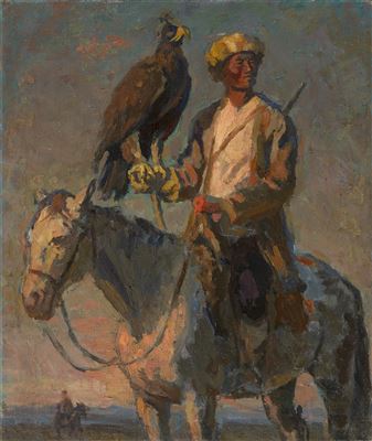 Hunter with Golden Eagle