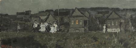 Northern Night in a Village