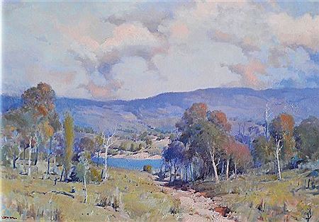 Sample artwork by Leon Hall (Born 1947), known for painting - View similar artists and auction records