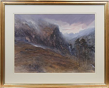 HIGHLAND LANDSCAPE WITH DEER