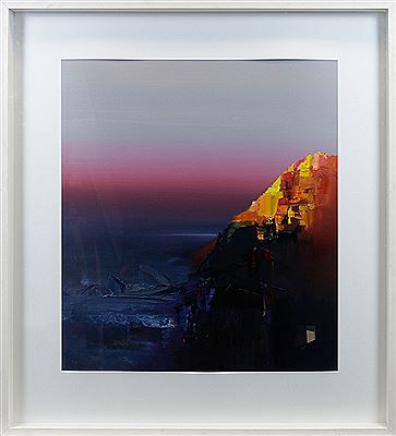 TWILIGHT OVER THIRA by Chris Bushe - Auction record, sale price, and art valuation. Compare with similar artists and explore comparable artworks.