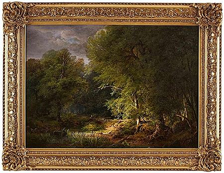 "Novemberstimmung" (1883). "Lichtung am Waldbach"