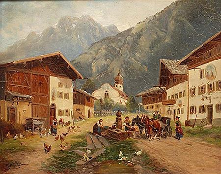 Auf dem Dorfplatz