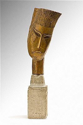 Tête d'homme, Bouddha, 1919 by Ossip Zadkine - Auction record, sale price, and art valuation. Compare with similar artists and explore comparable artworks.