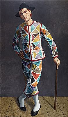 Arlequin à la canne