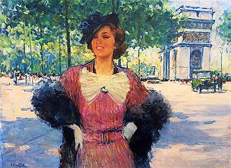 Lady near Arc de Triomphe
