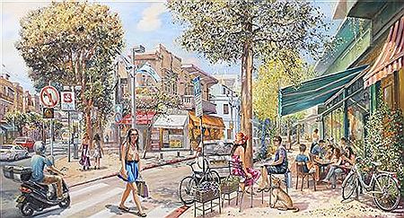 Colourful Bialik Street, Tel Aviv, 2014