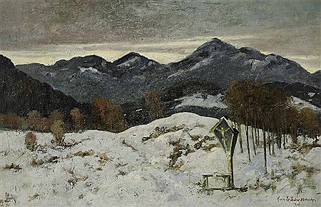 Winter landscape with Marterl