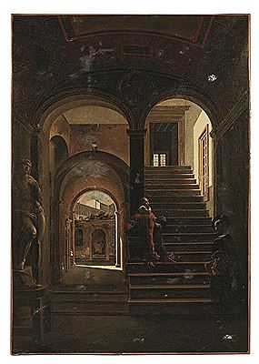 Inside the villa Michelangelo in Rome