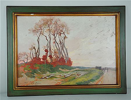 "Paysage au chemin animé"
