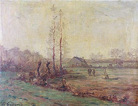 Paysage à la ferme nivernaise.