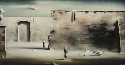 ''Behind the Wall'', surrealist landscape